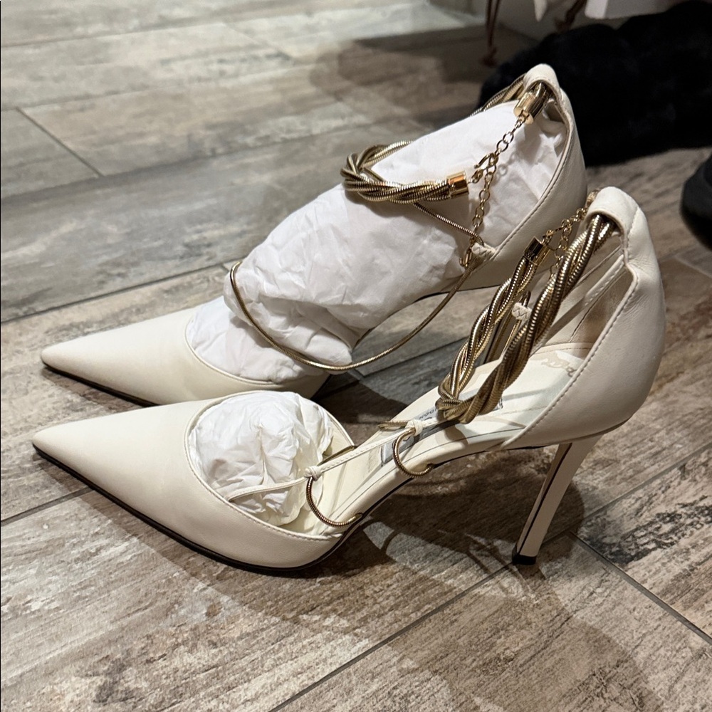 Jimmy Choo Ivory Strappy Heels - Picture 4 of 7